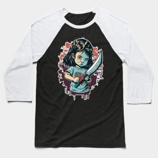 Knife Girl Baseball T-Shirt